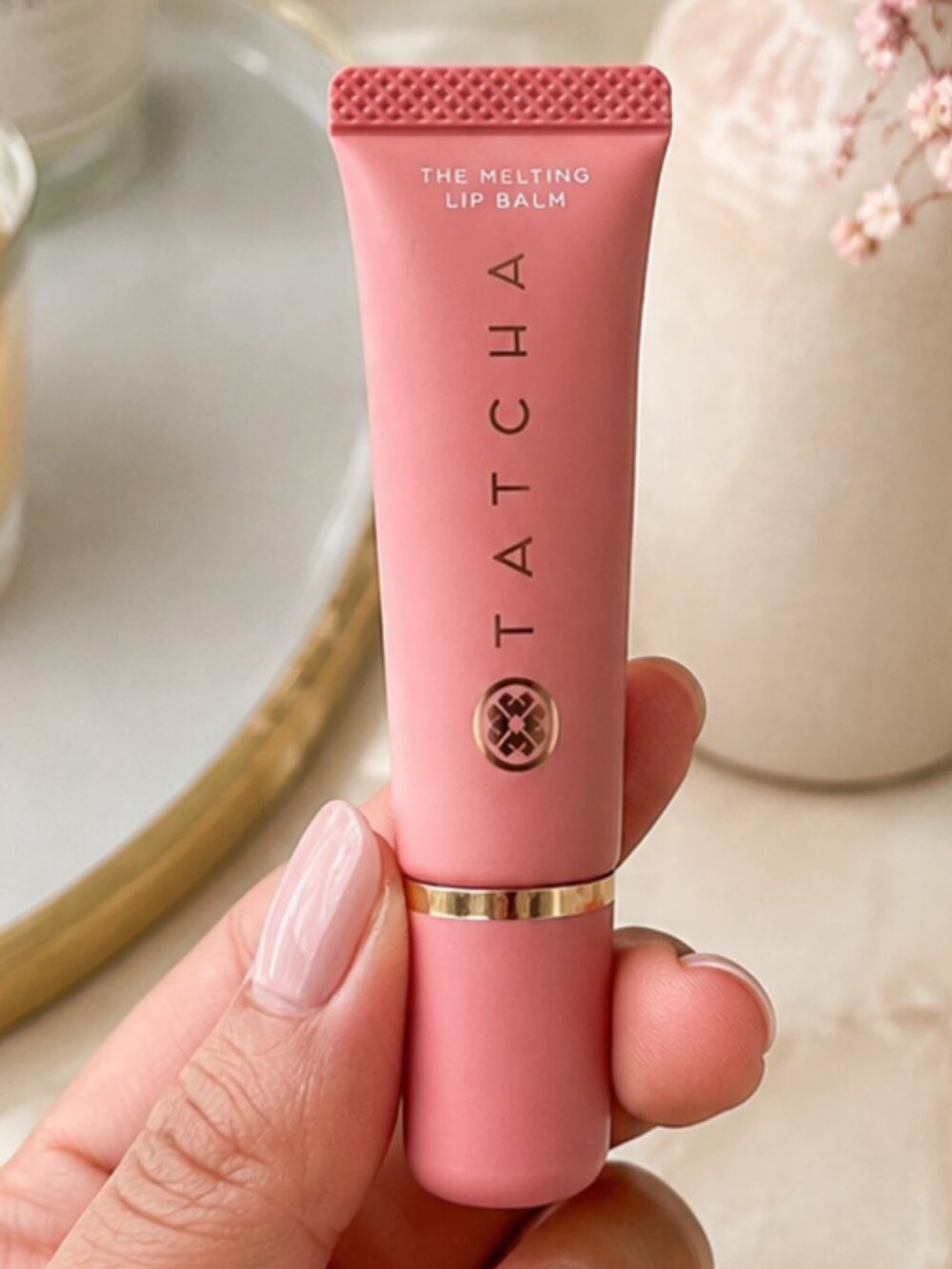 Tatcha Melting Lip Balm Pinku Deluxe Mini 6g Hydrating Sheer Tint Peptide Beauty